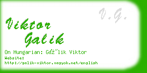 viktor galik business card